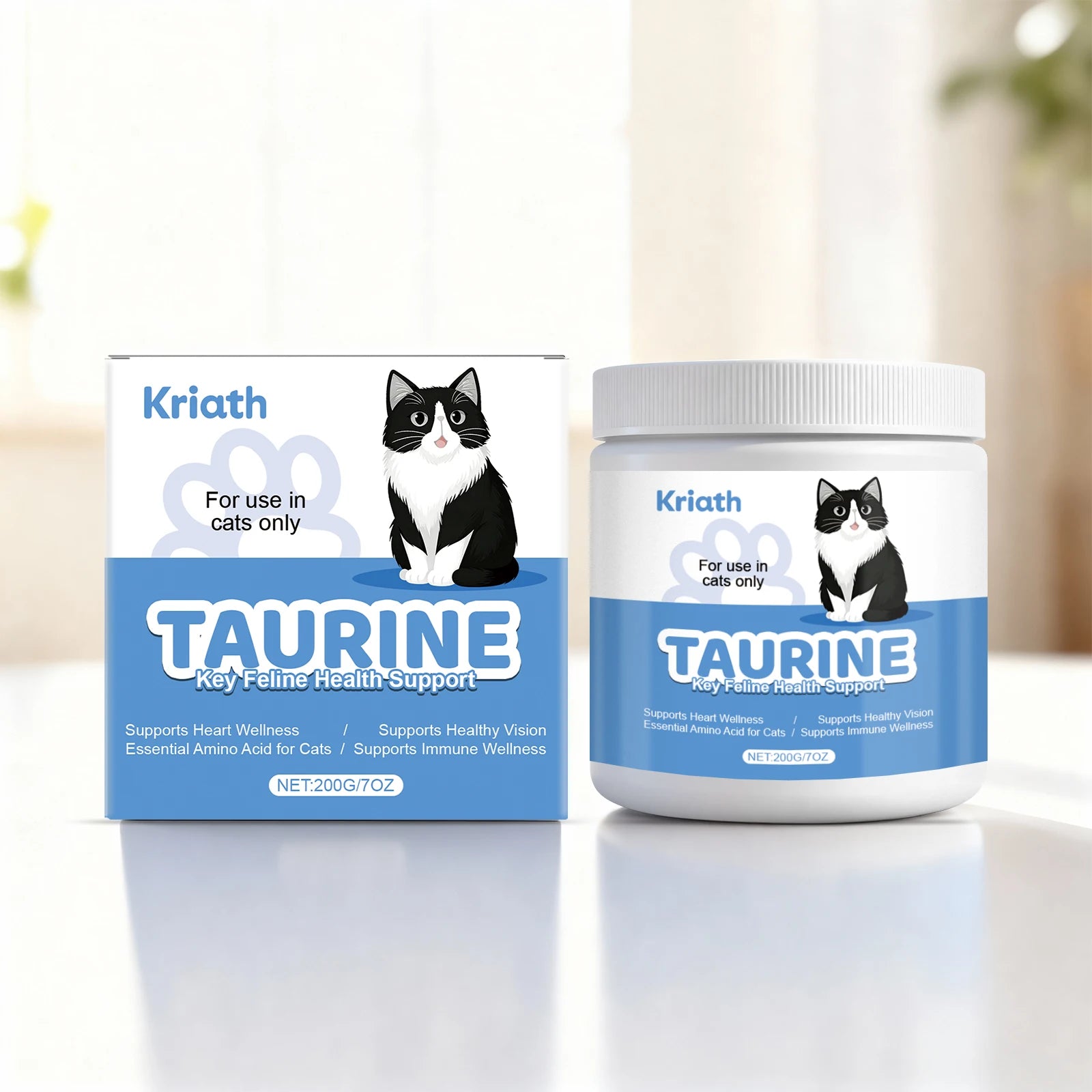 Cats Taurine Powder Support Pet Heart Health and Stability Maintain Pets Vision Gentle Formula Pet Daily Care Nutrition Powder