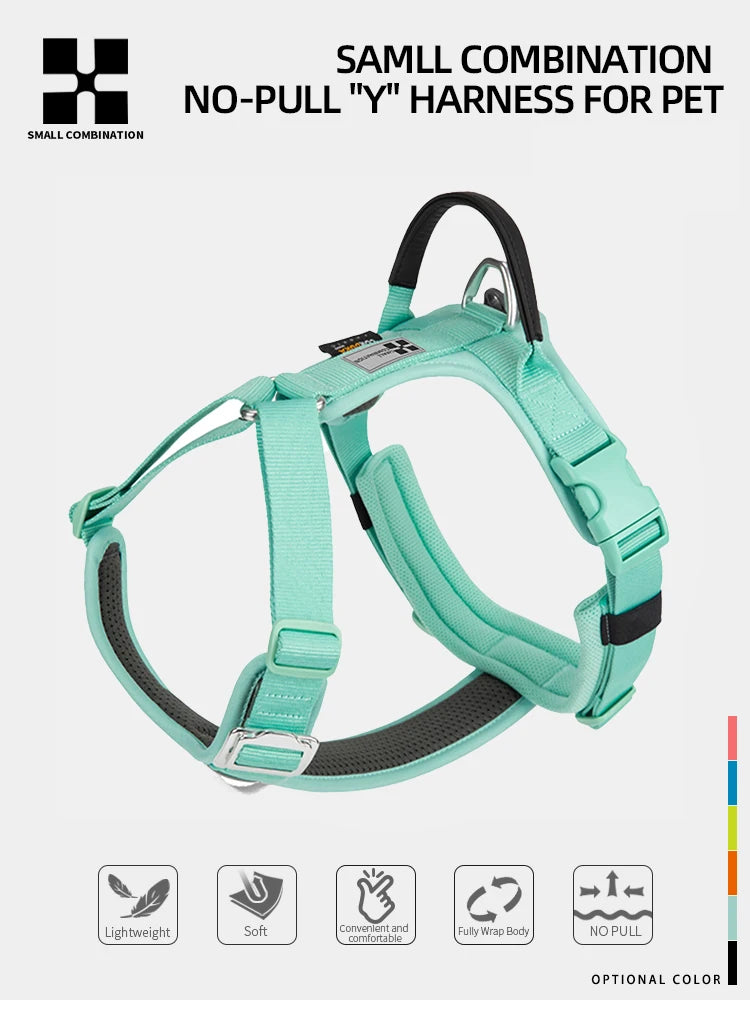 SMALL COMBINATION Pet Harness No Pull Nylon Reflective Dog Harness Adjustable Comfortable Control Walking Running  accessories