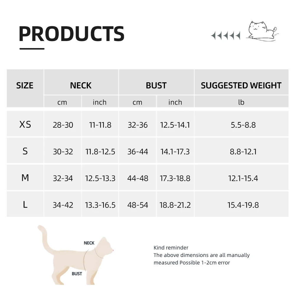 Checkered Pet Harness Cat Leash Small Dog Harness Kitten Outdoor Breathable Reflective Cat Chest Strap Plaid Walk Bichon Frise