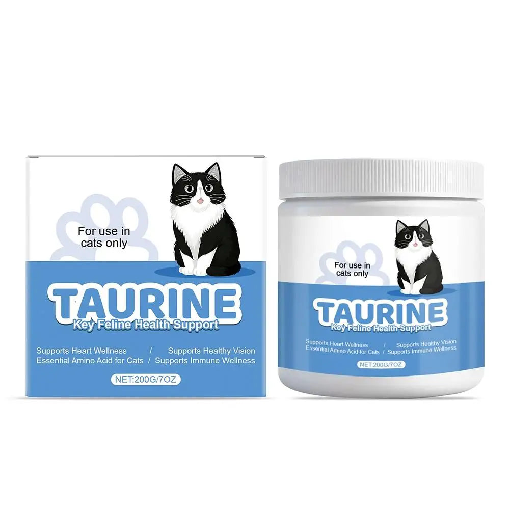 200g Pure Taurine Powder for Cats – Essential Amino Acid Supplement for Heart Health & Function, Supports Cardiac Muscle